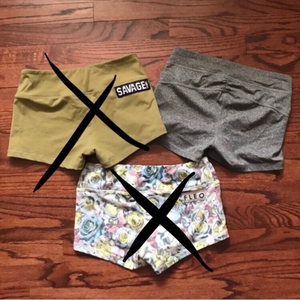 Grey spandex shorts